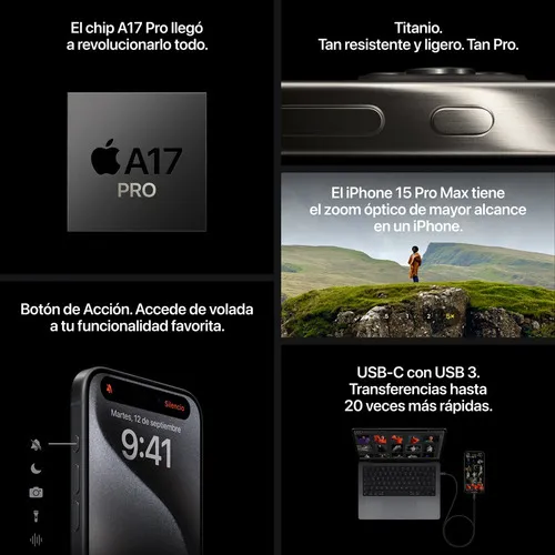 iPhone 15 Pro Titanio Negro - Imagen 4